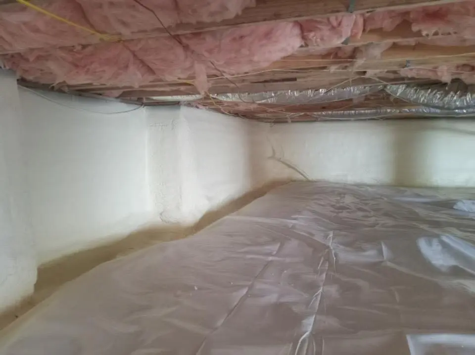 Crawl space encapsulation with closed-cell spray foam for Attic Insulation in Chippewa